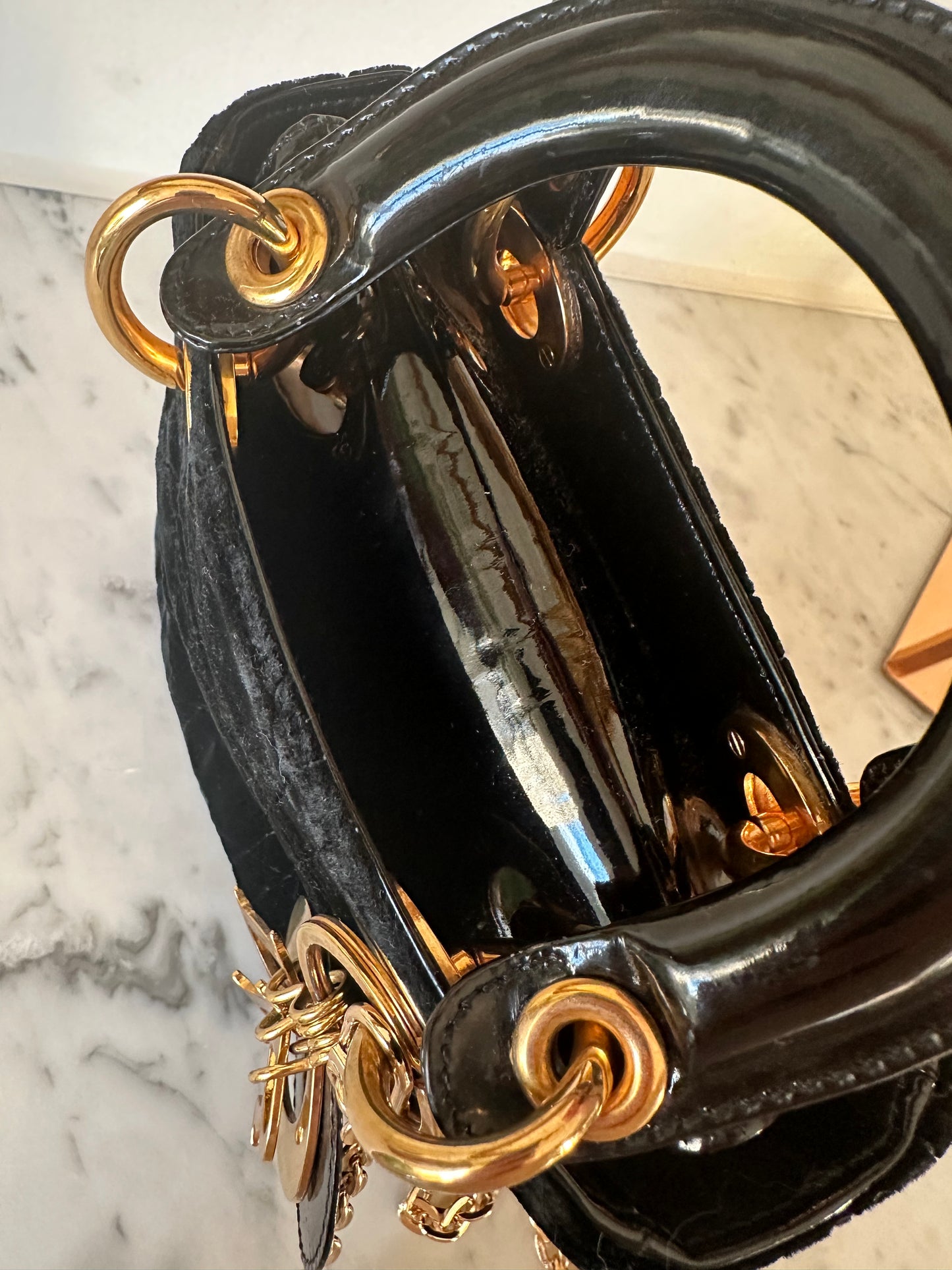 Lady Dior mini velvet