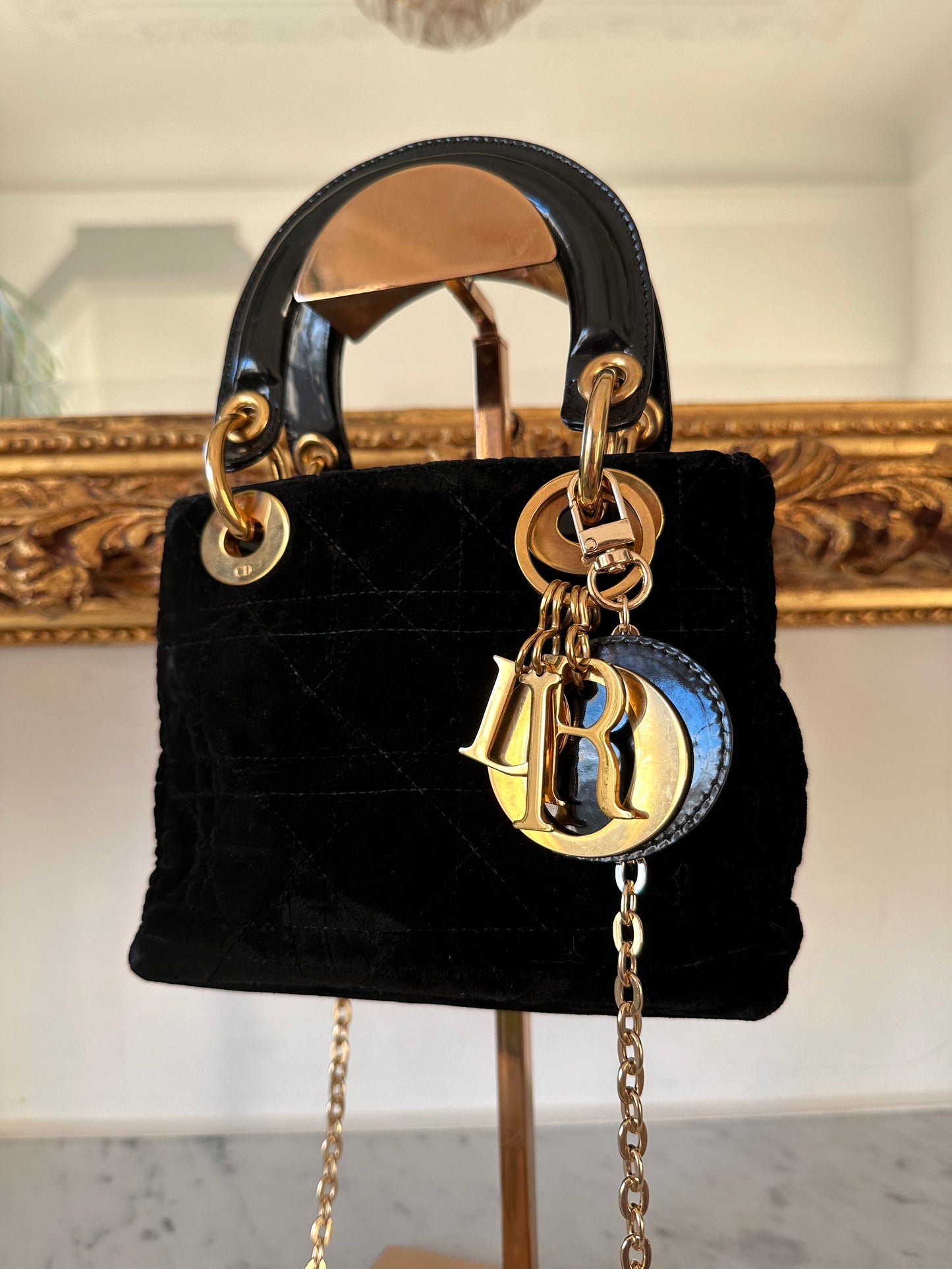 Lady Dior mini velvet