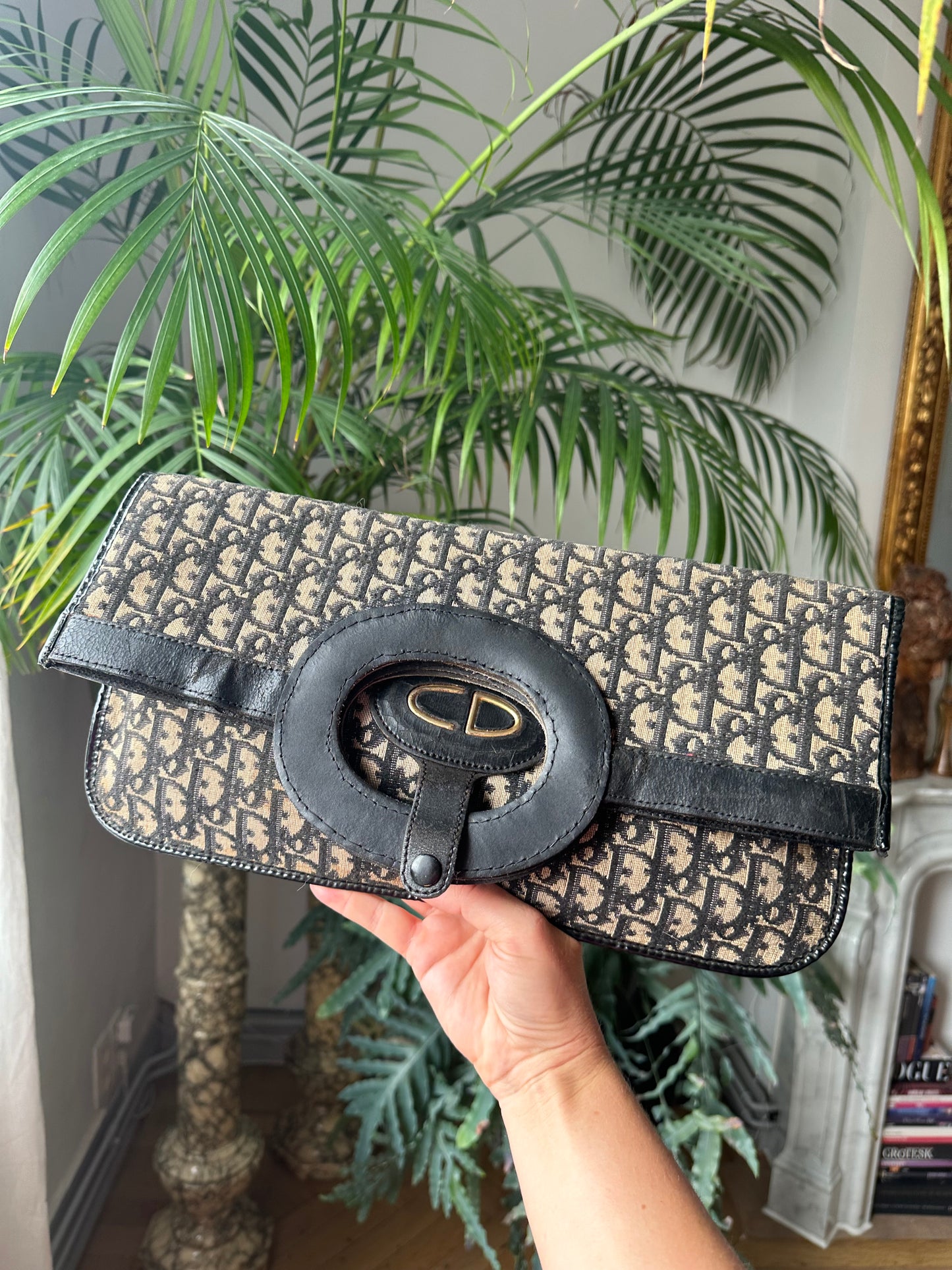 Dior fold-over clutch