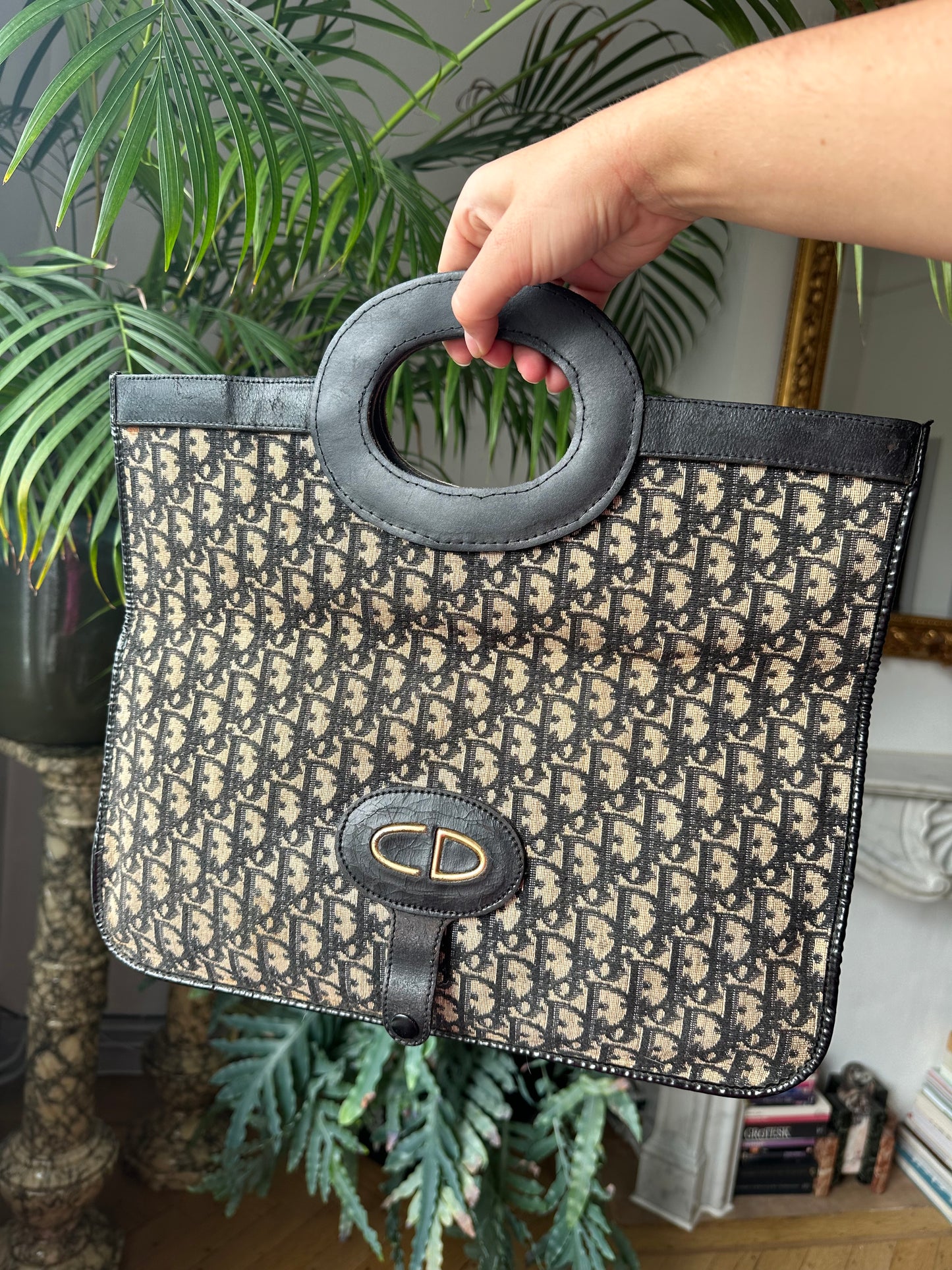 Dior fold-over clutch