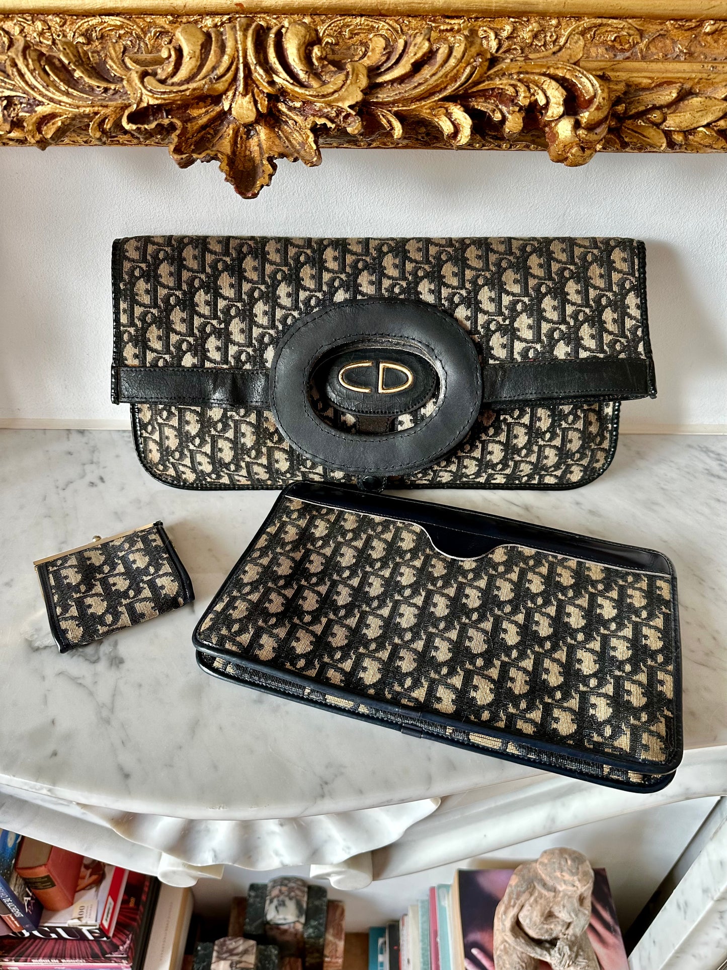 Dior fold-over clutch