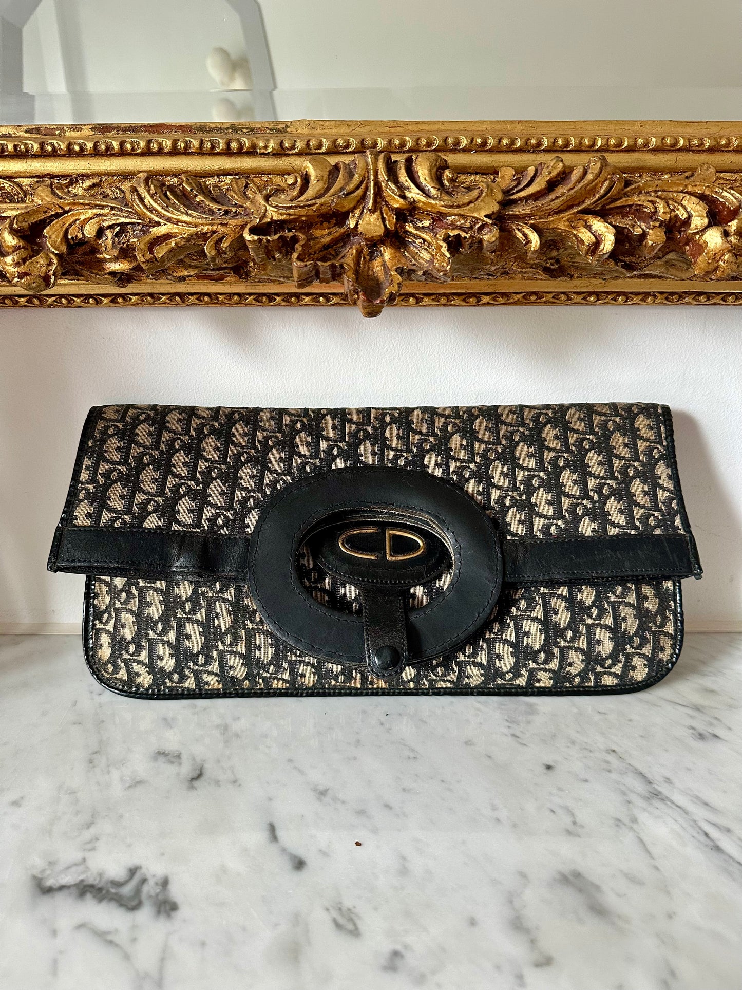 Dior fold-over clutch
