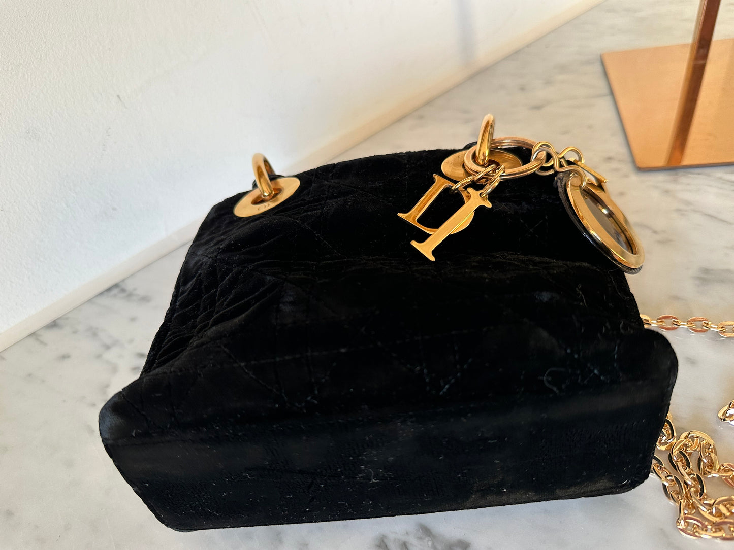 Lady Dior mini velvet