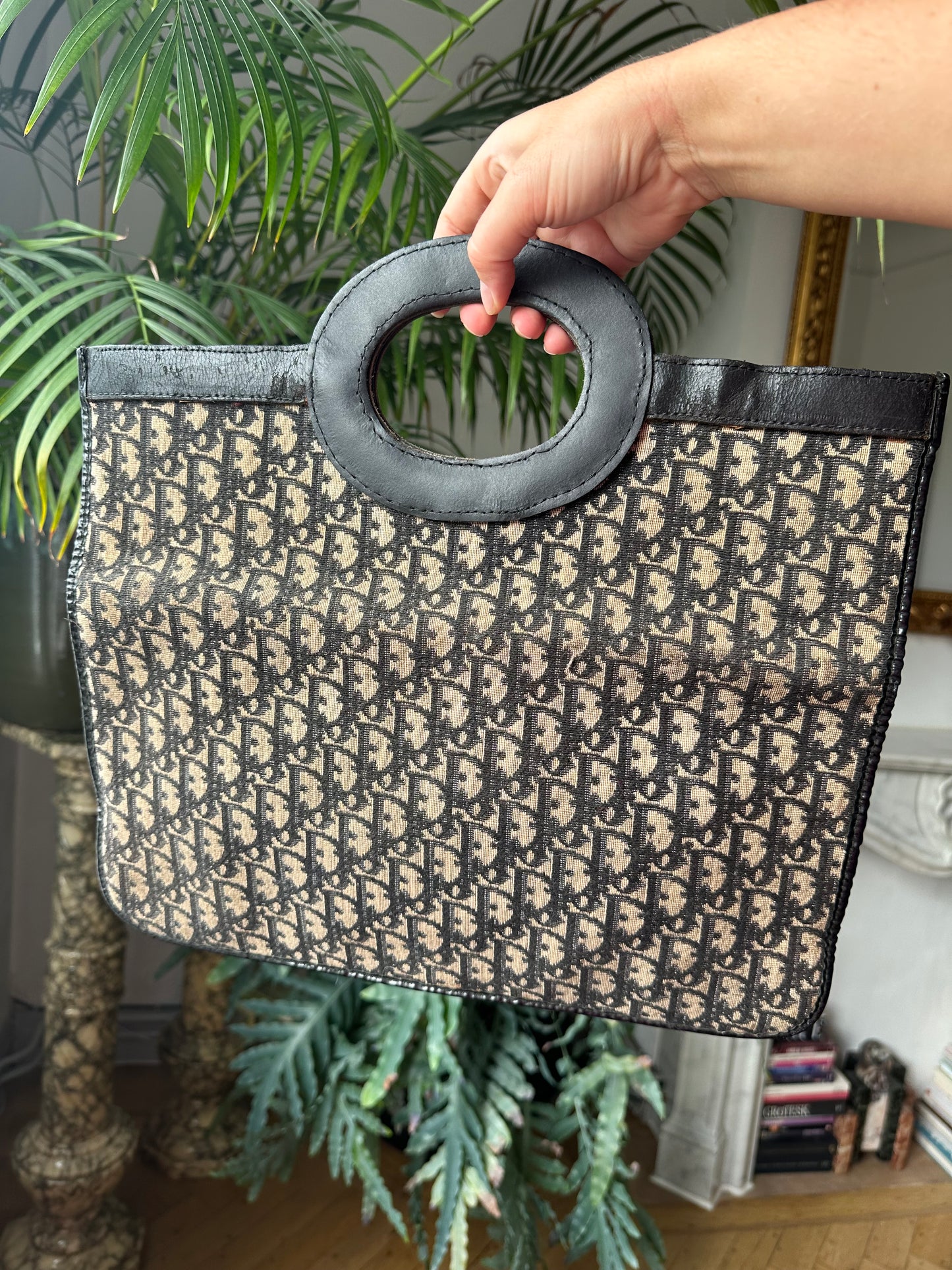 Dior fold-over clutch