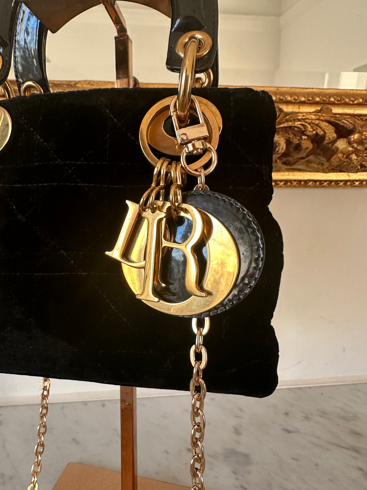 Lady Dior mini velvet