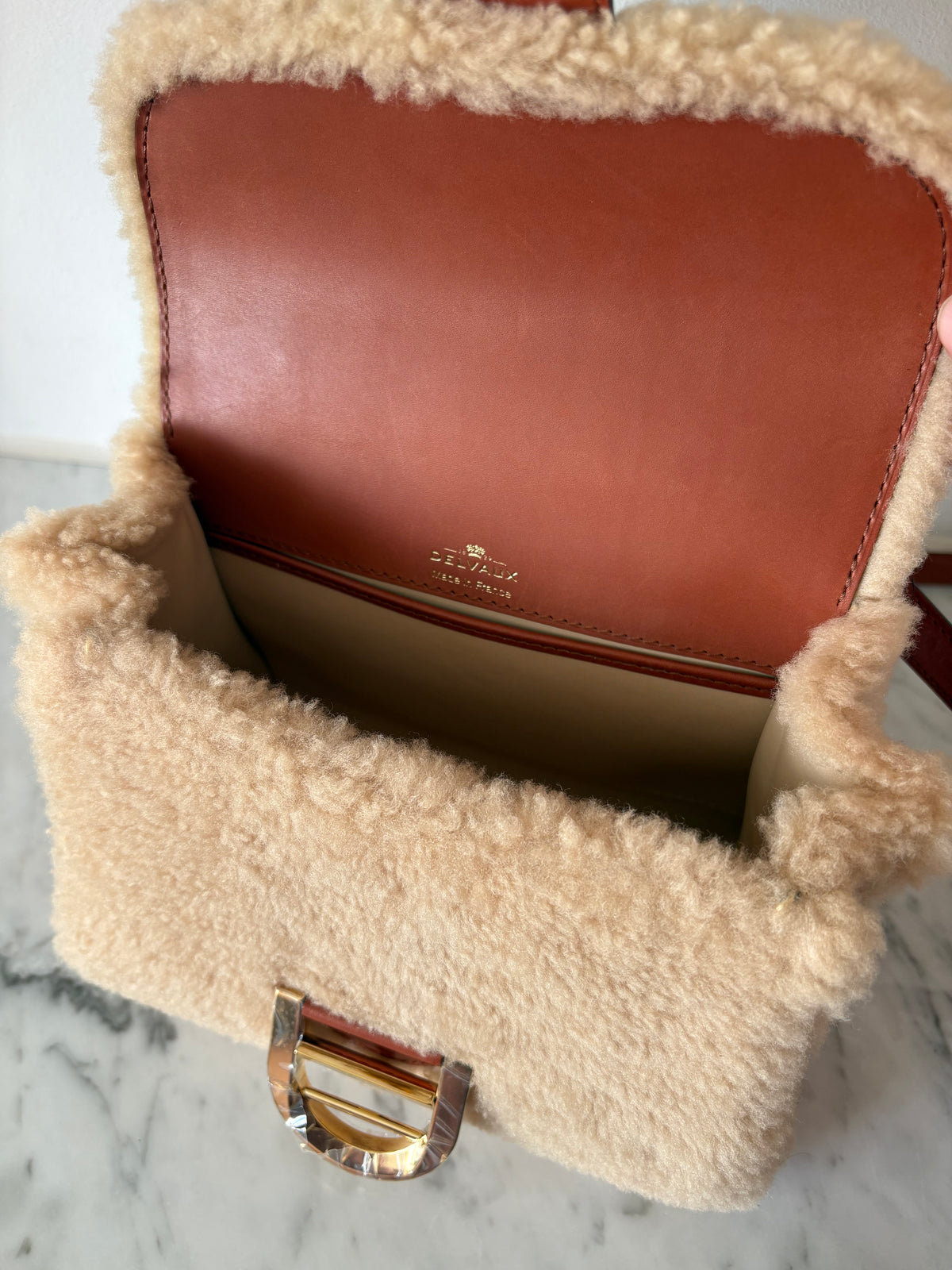 Delvaux Brillant shearling