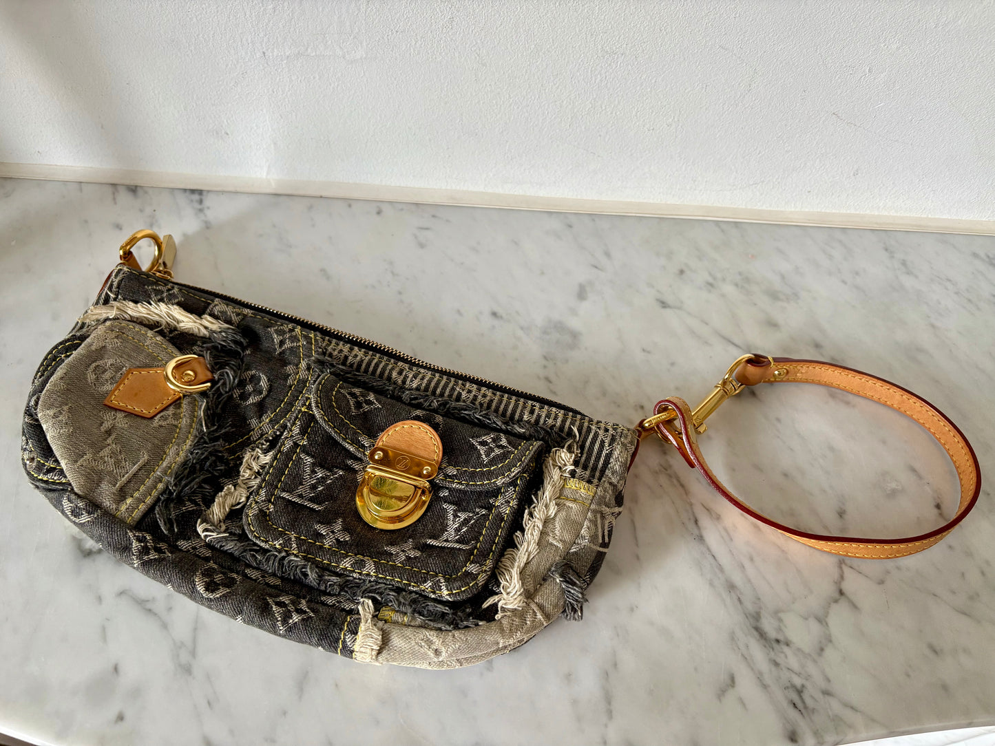 Louis Vuitton Denim Patchwork pochette