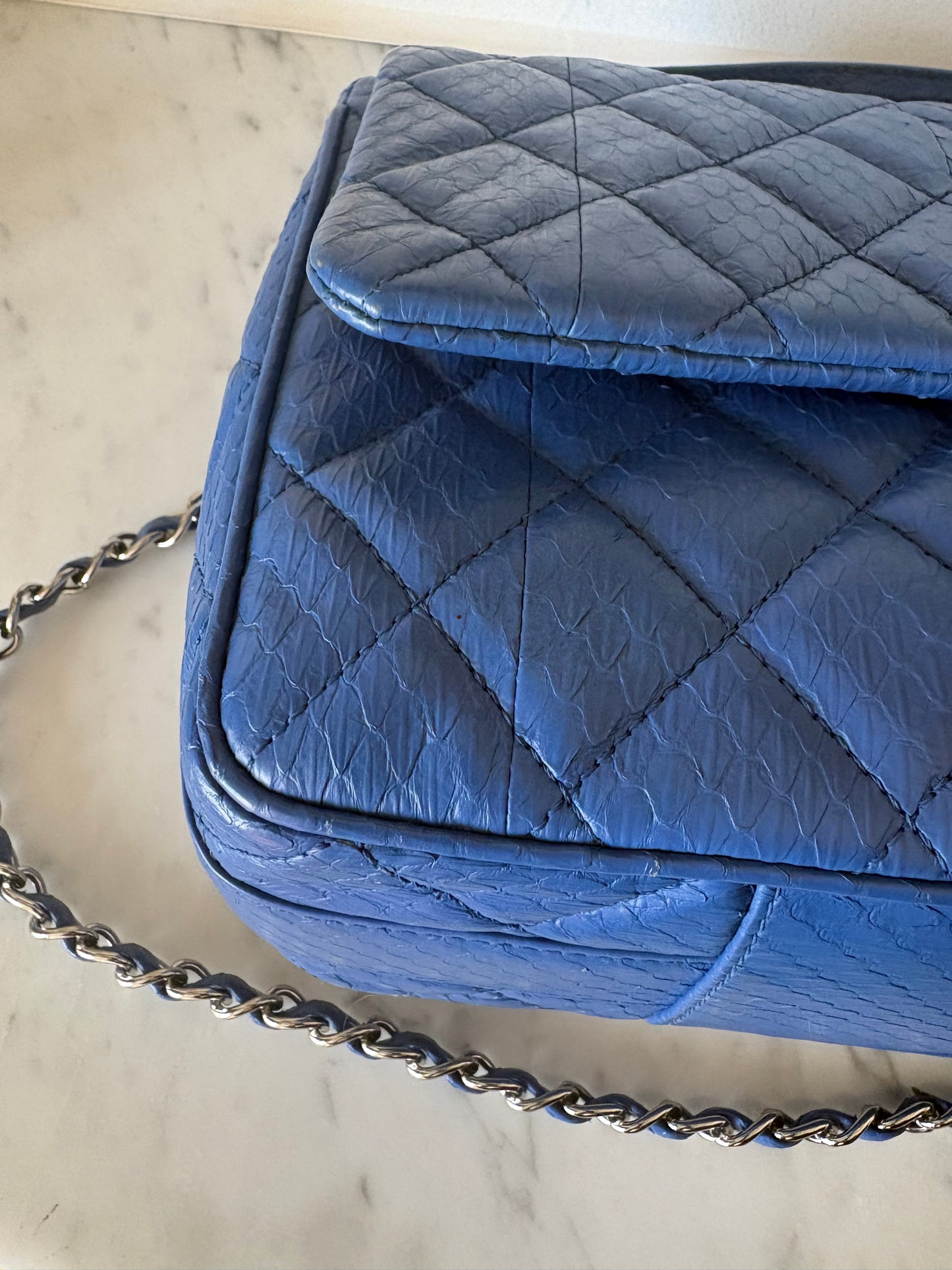Chanel python jumbo