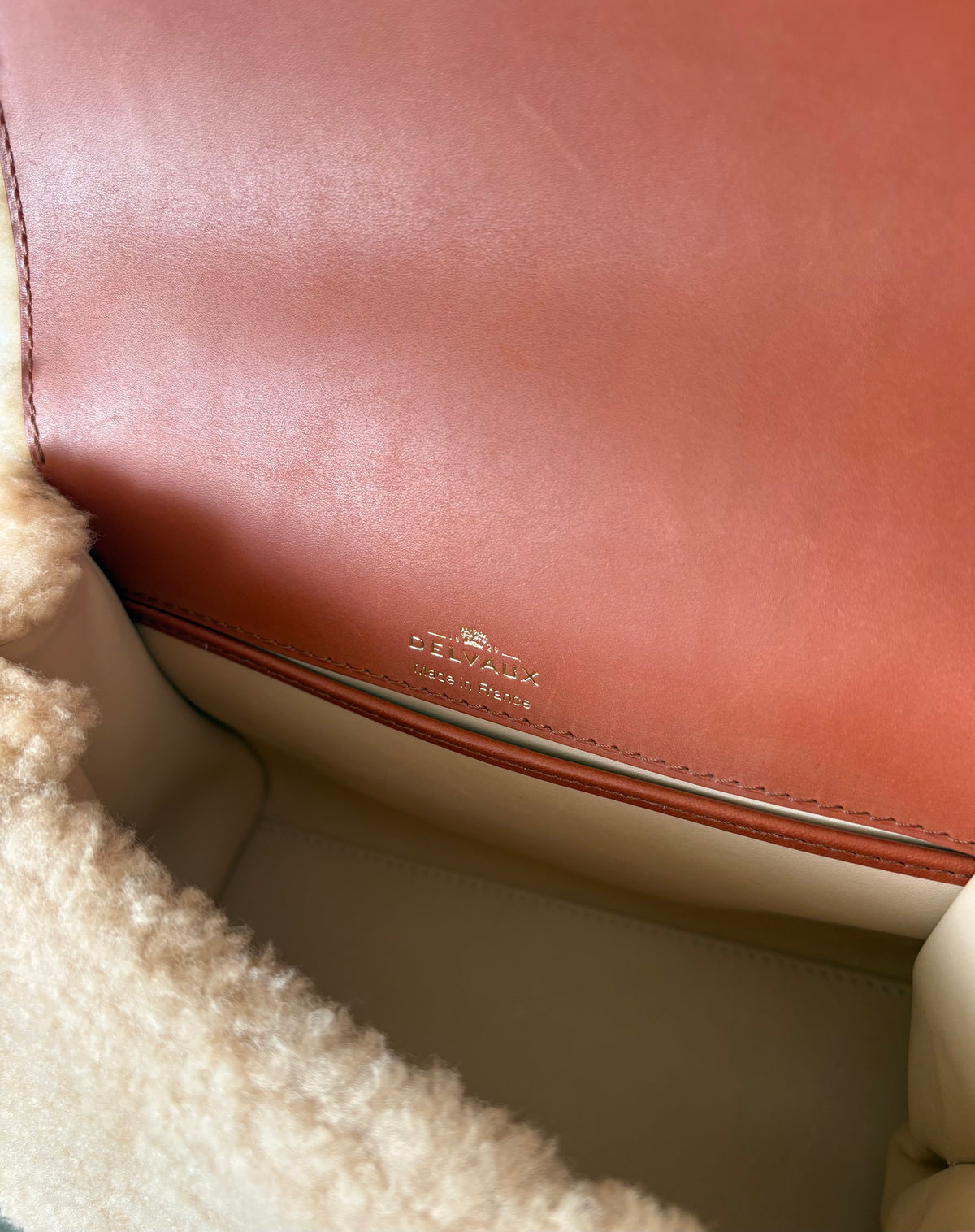 Delvaux Brillant shearling