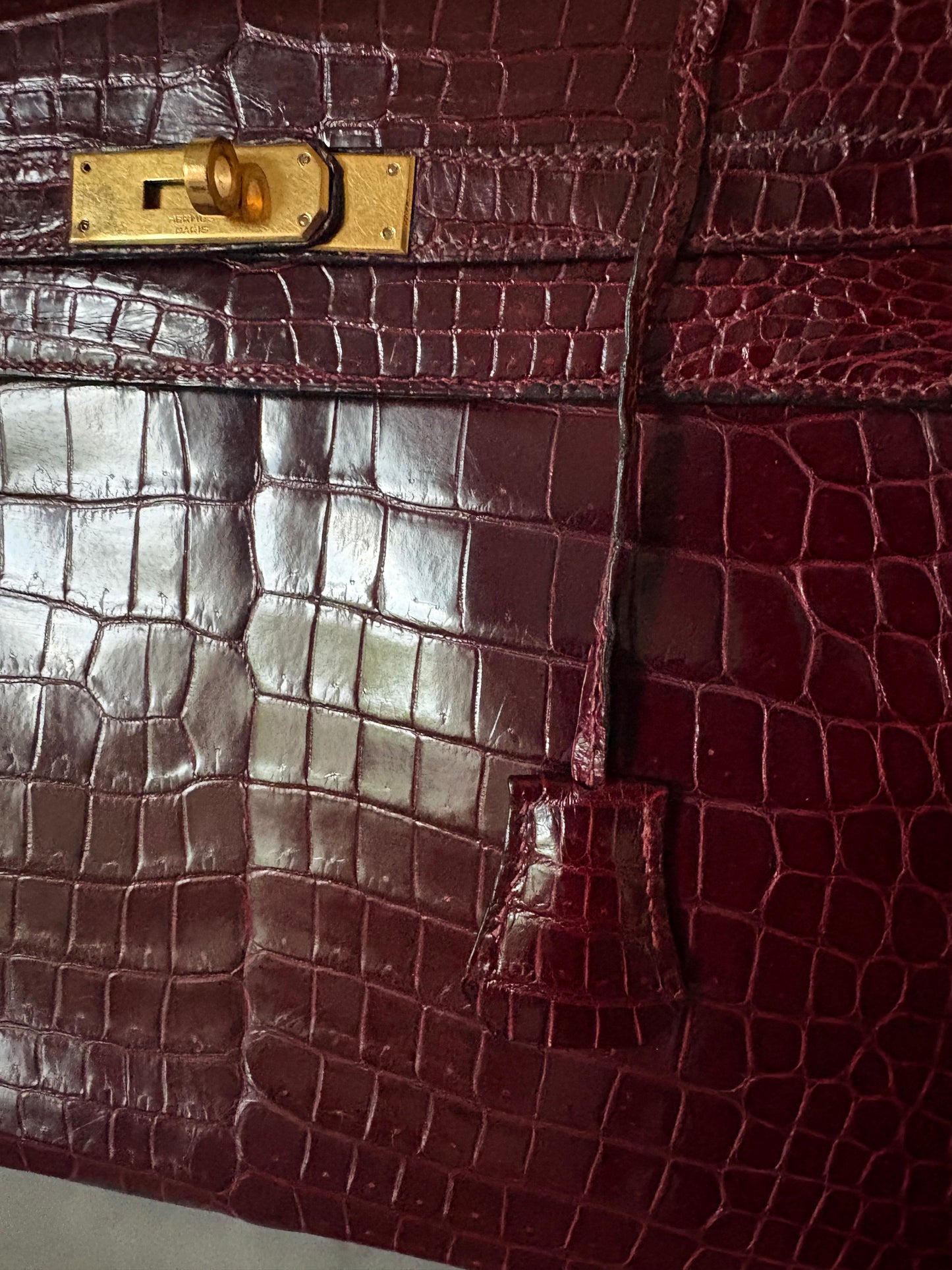 Hermès Kelly 32 Porosus Crocodile