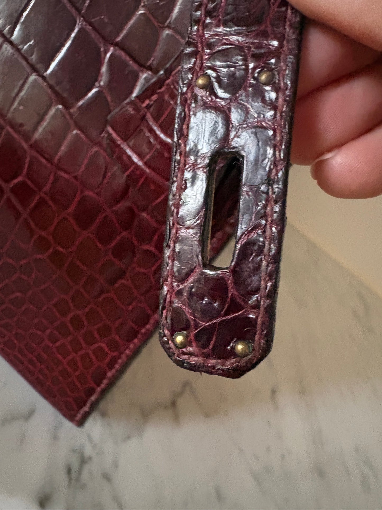 Hermès Kelly 32 Porosus Crocodile