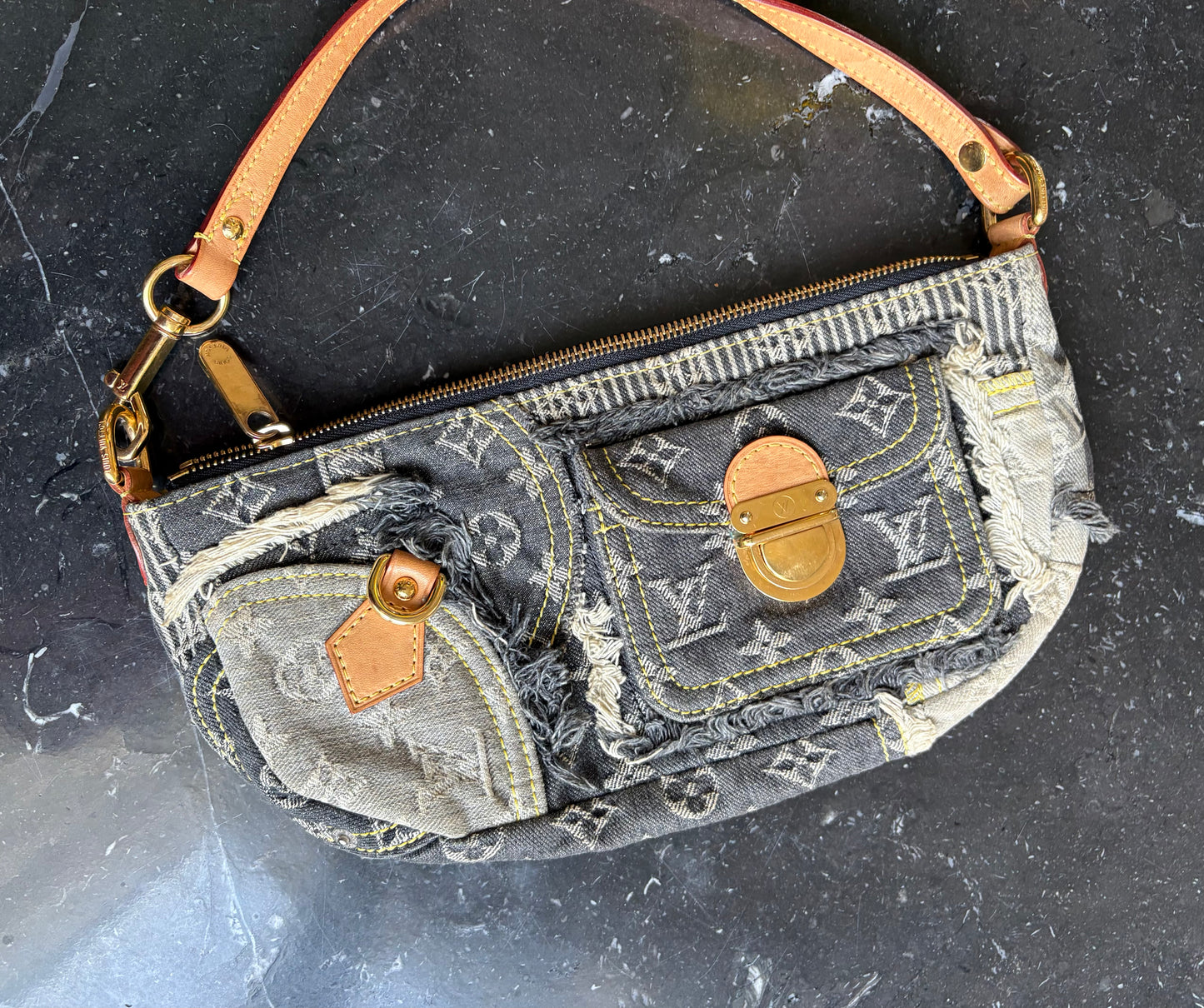 Louis Vuitton Denim Patchwork pochette
