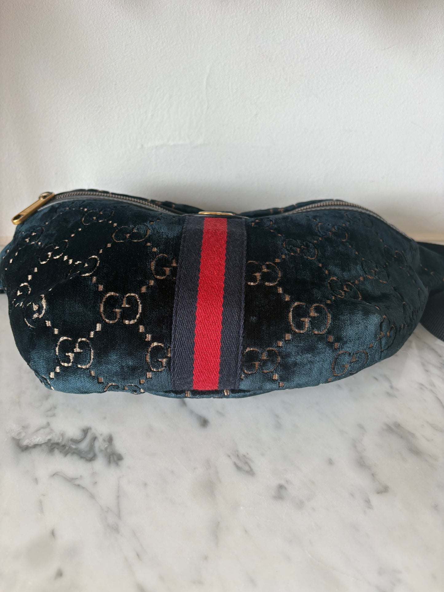Gucci Ophidia velvet belt bag
