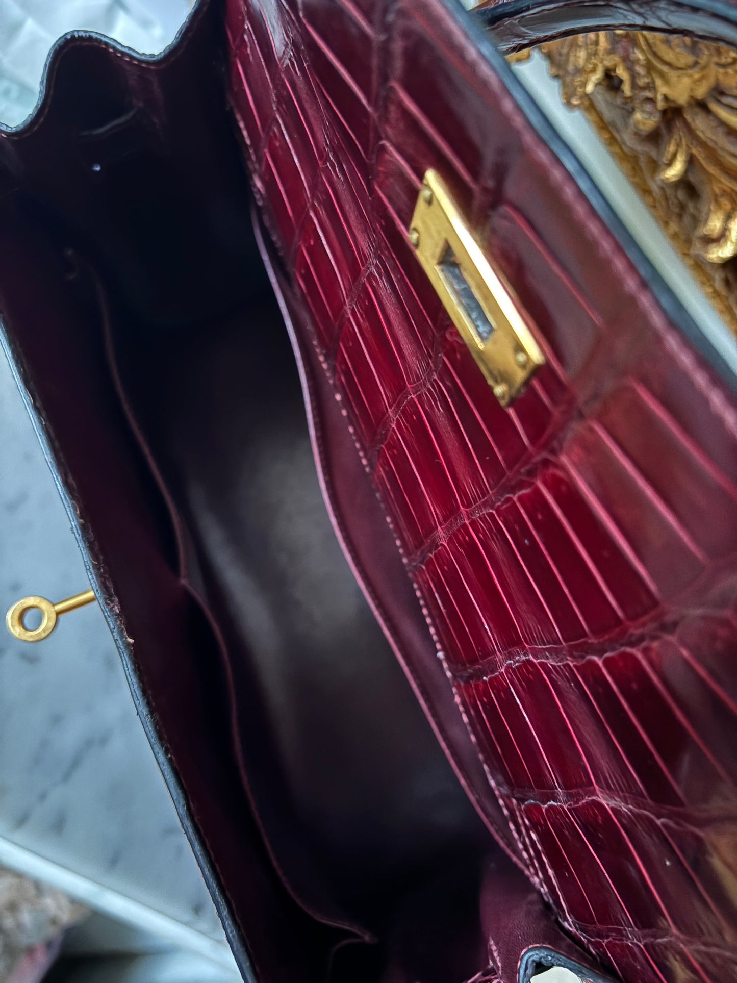 Hermès Kelly 32 Porosus Crocodile