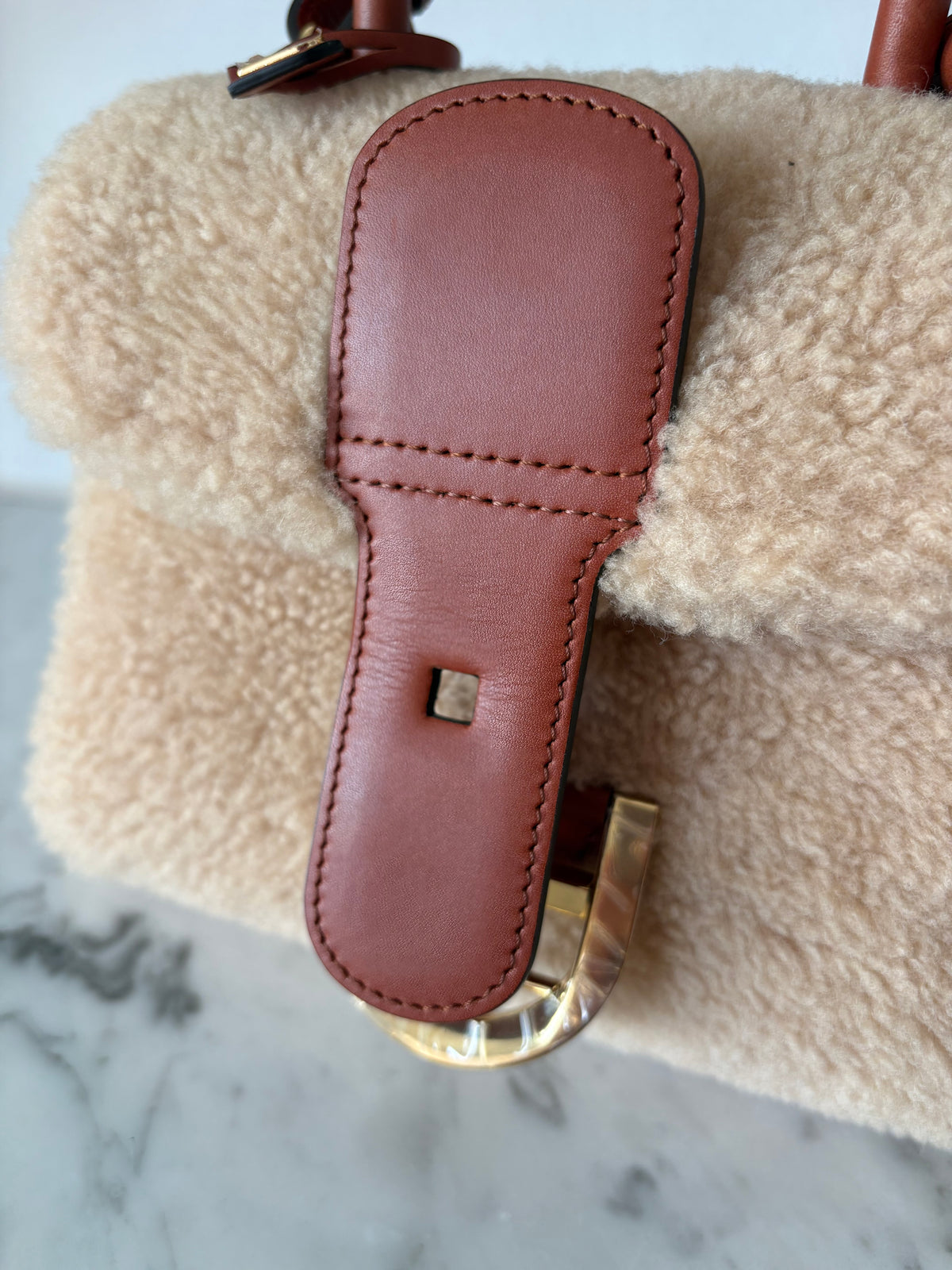 Delvaux Brillant shearling