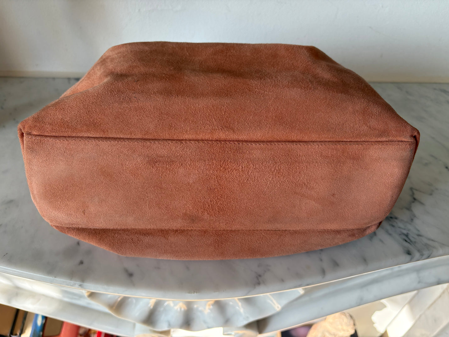 Chanel suede top handle bag