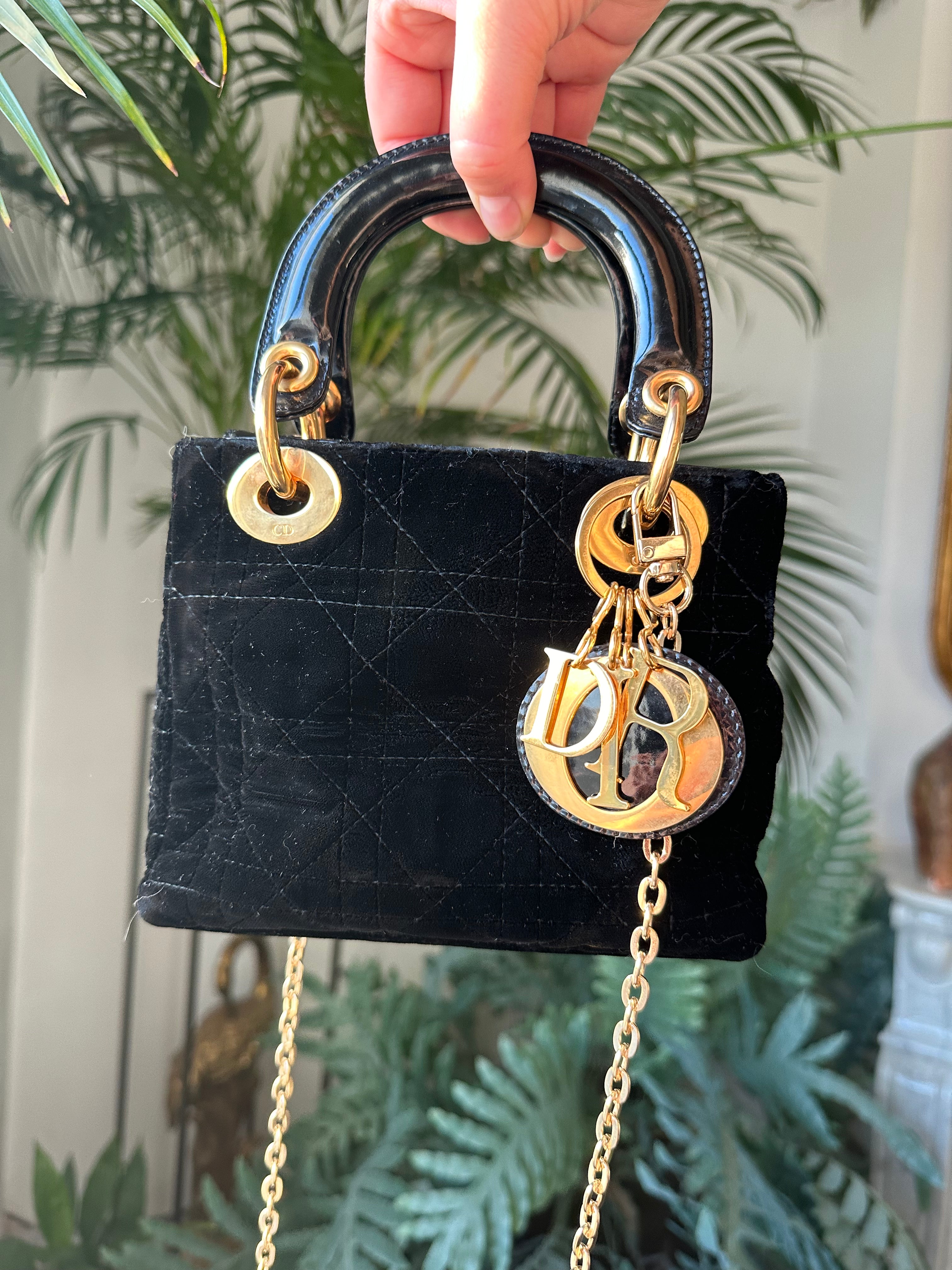 Lady Dior mini velvet