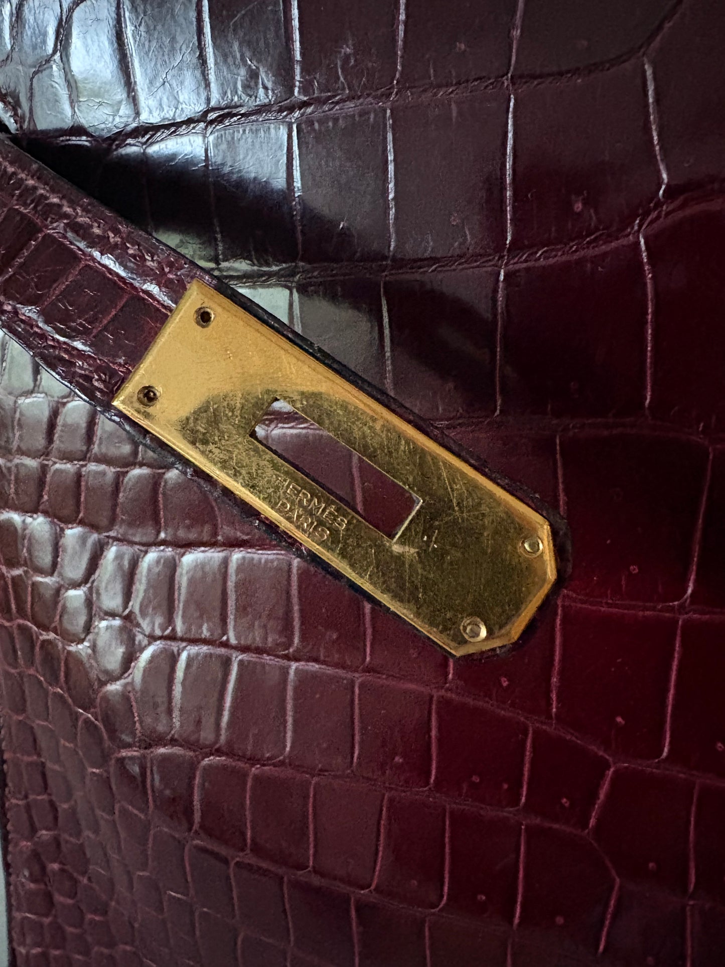 Hermès Kelly 32 Porosus Crocodile