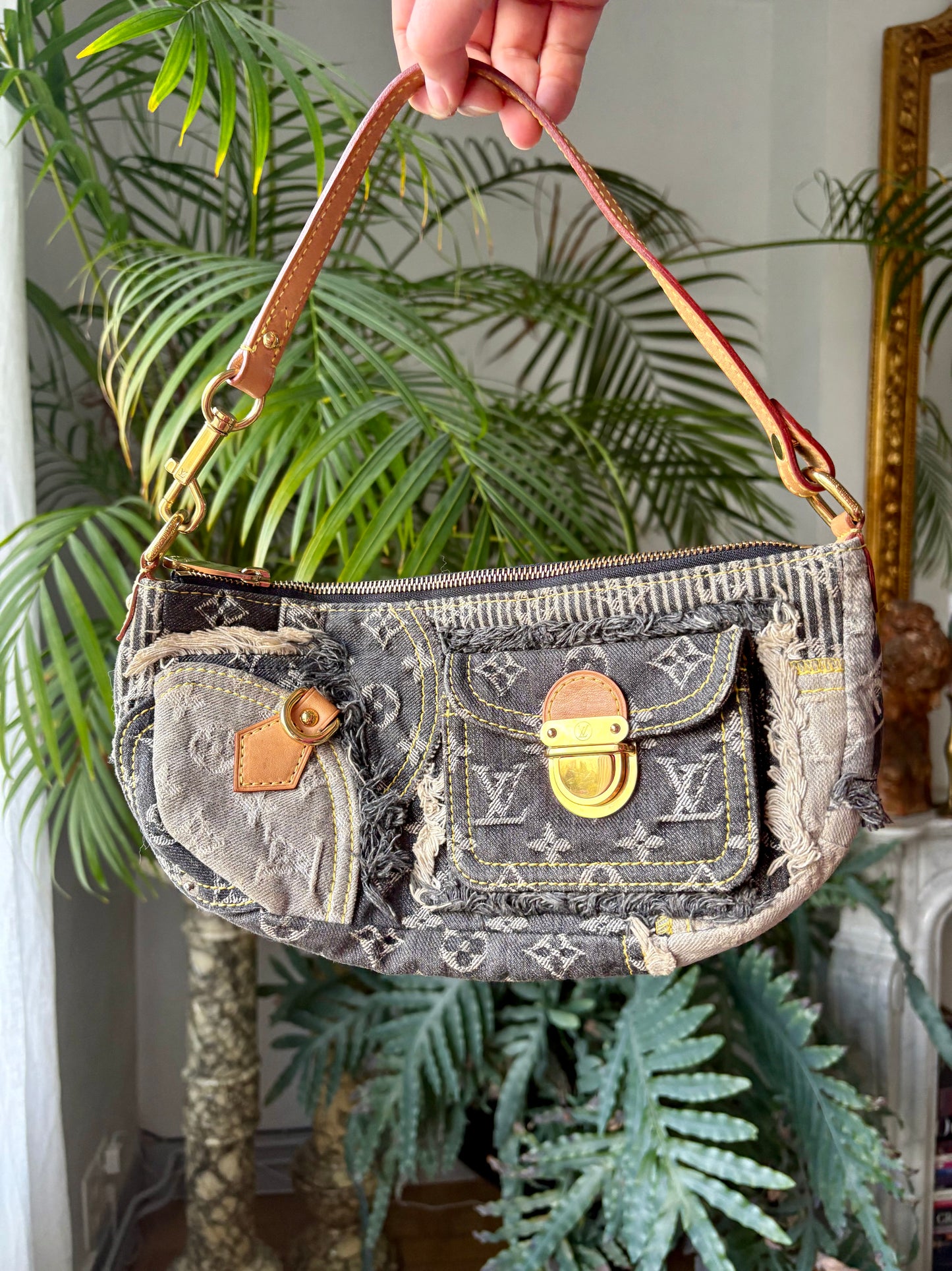 Louis Vuitton Denim Patchwork pochette