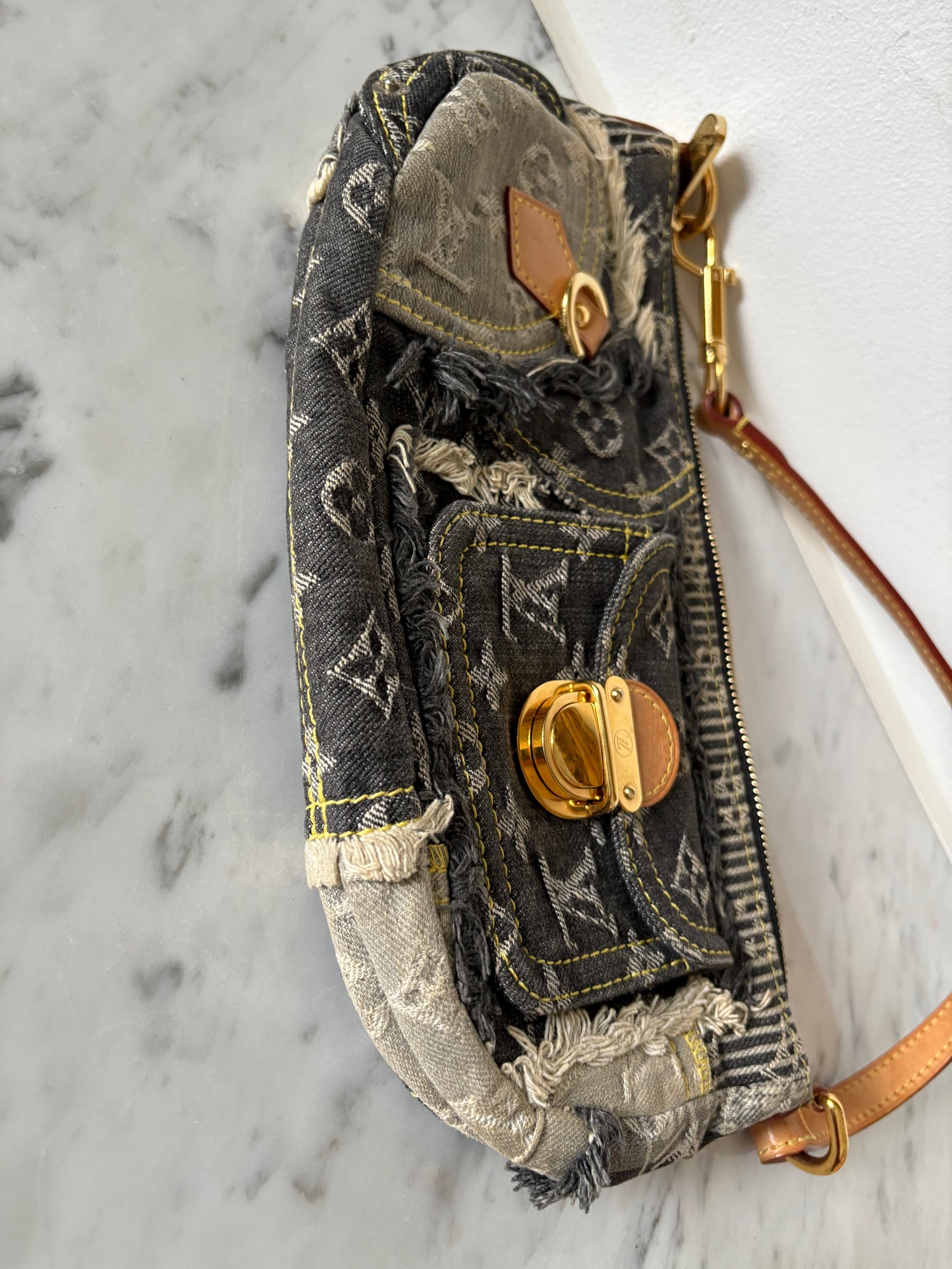 Louis Vuitton Denim Patchwork pochette