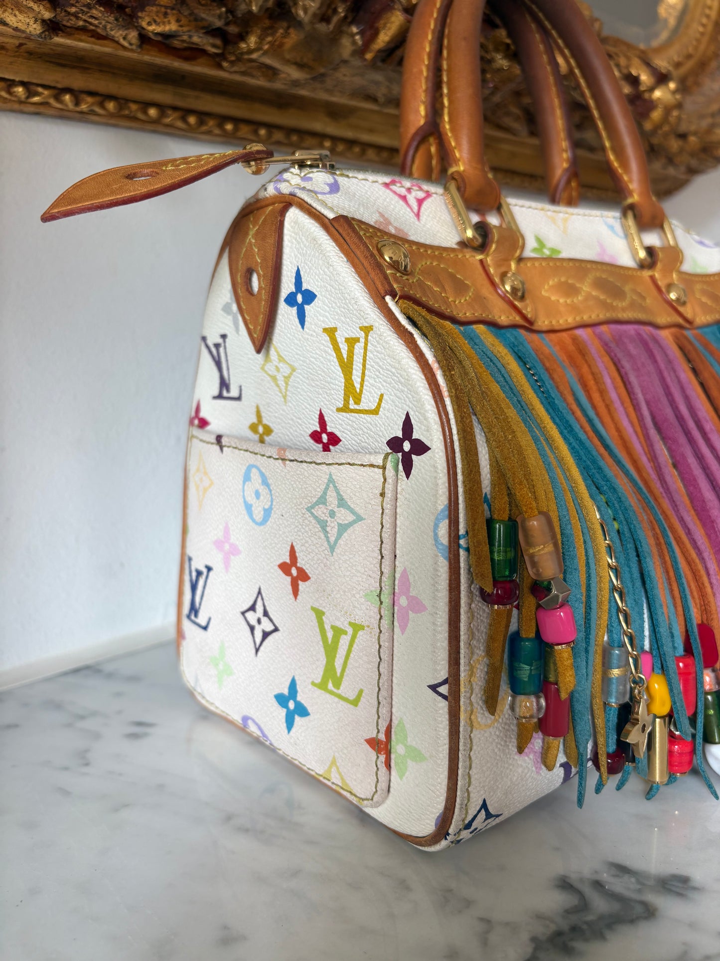 Louis Vuitton Multicolore Fringe Speedy 25